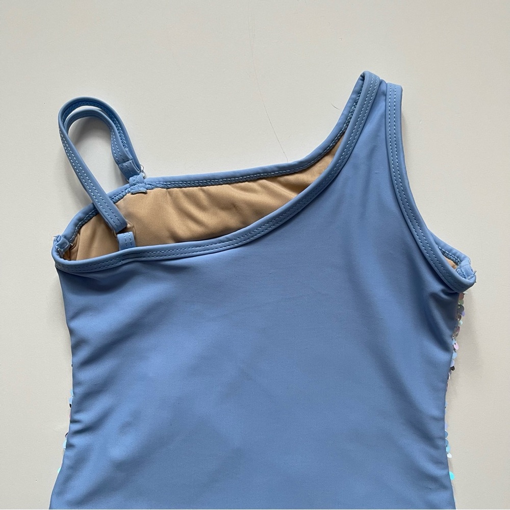 Shade Critters Girls One-piece One Shoulder Peri Flip Sequin Swimsuit - Size 3T - Picture 12 of 15